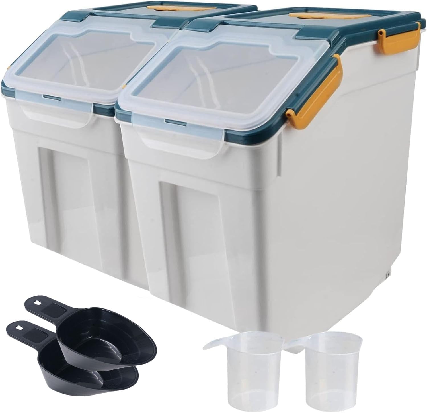 Amazon.com: 50lb Flour Storage Container with Lid, 2 Pack Large